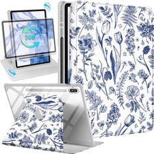 Case for Samsung Galaxy Tab S10 Fe - Cute Floral Design with Pencil Holder