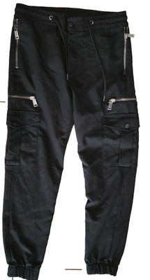 Dsquared2 Black Cargo Pants Size 44 W32 L28 Zip Pockets Made in Italy