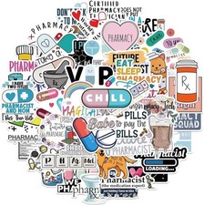 Pharmacy Stickers 50Pcs Pharmacist Apothecary Small,