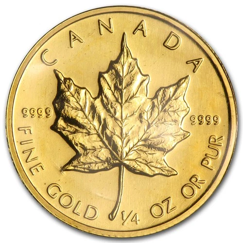 1985 Canadian Gold Maple Leaf 1/4 oz — photo from the most recent tracked eBay sale