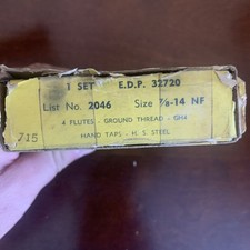 Morse Cutting Tools 1 Set Hand Taps 7/8 14 Nf Edp 32720 List No 2046