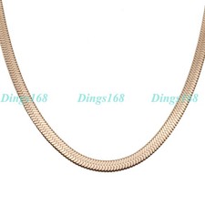 18K Rose Gold Filled Hypoallergenic 20 inch 5mm Wide Italian Herringbone Chain