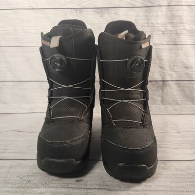 Burton Zipline Boa Youth Size 7K Kids Snowboard Boots Black Winter