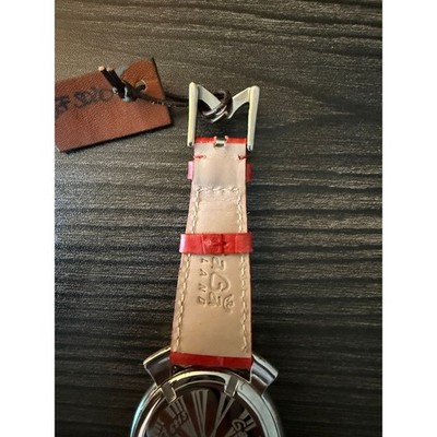 GaGa MILANO Quartz Red Leather Strap Manuale 40mm 5020.2 Black