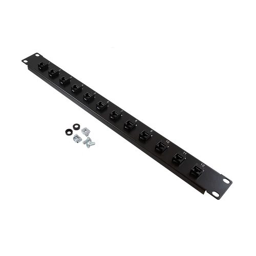 NavePoint 1U (1.75") 19 Inch Panel with 12 Cat6 Couplers