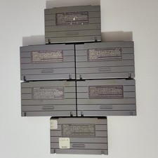 SNES Game Lot (6 Games + Controller) – Super Mario World Included – Tested Works