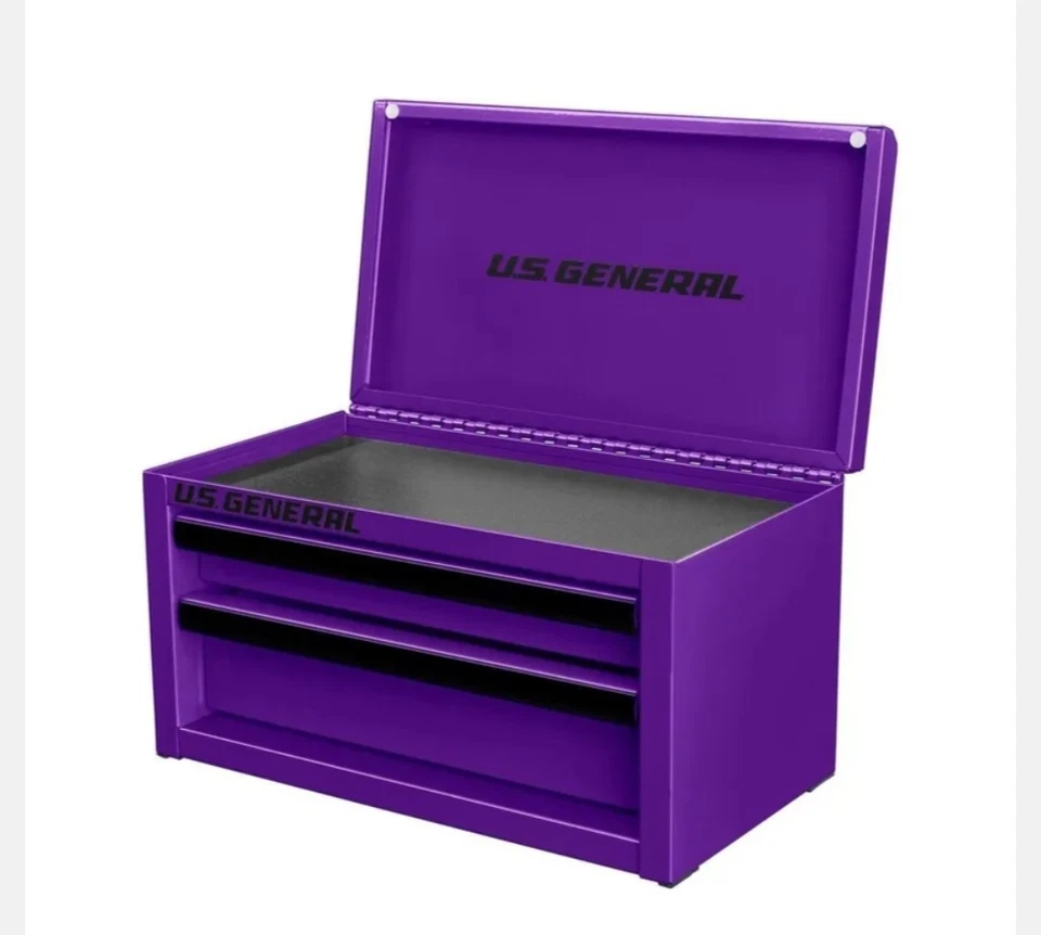 U.S. General Purple Mini Toolbox 2 Drawers Office Home Work NEW Harbor Freight - Image 4 of 4