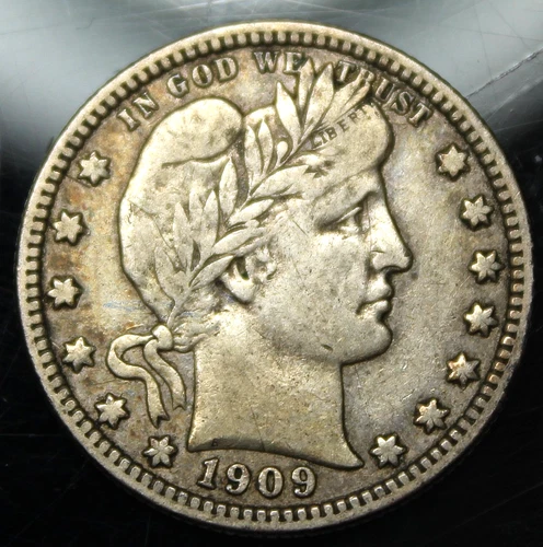 1909 D Barber Quarter - Fine !!