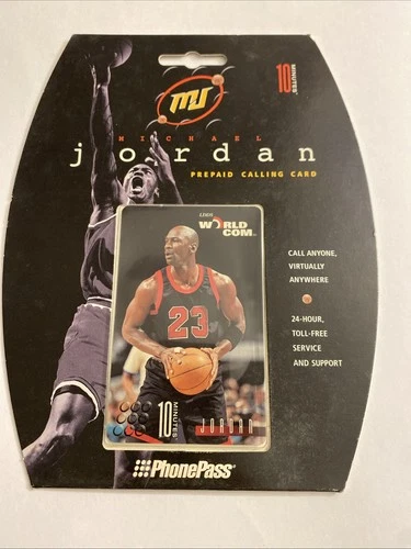 Michael Jordan 1996-98 Black Uniform WorldCom 10 Minute Sealed Unused Phone Card