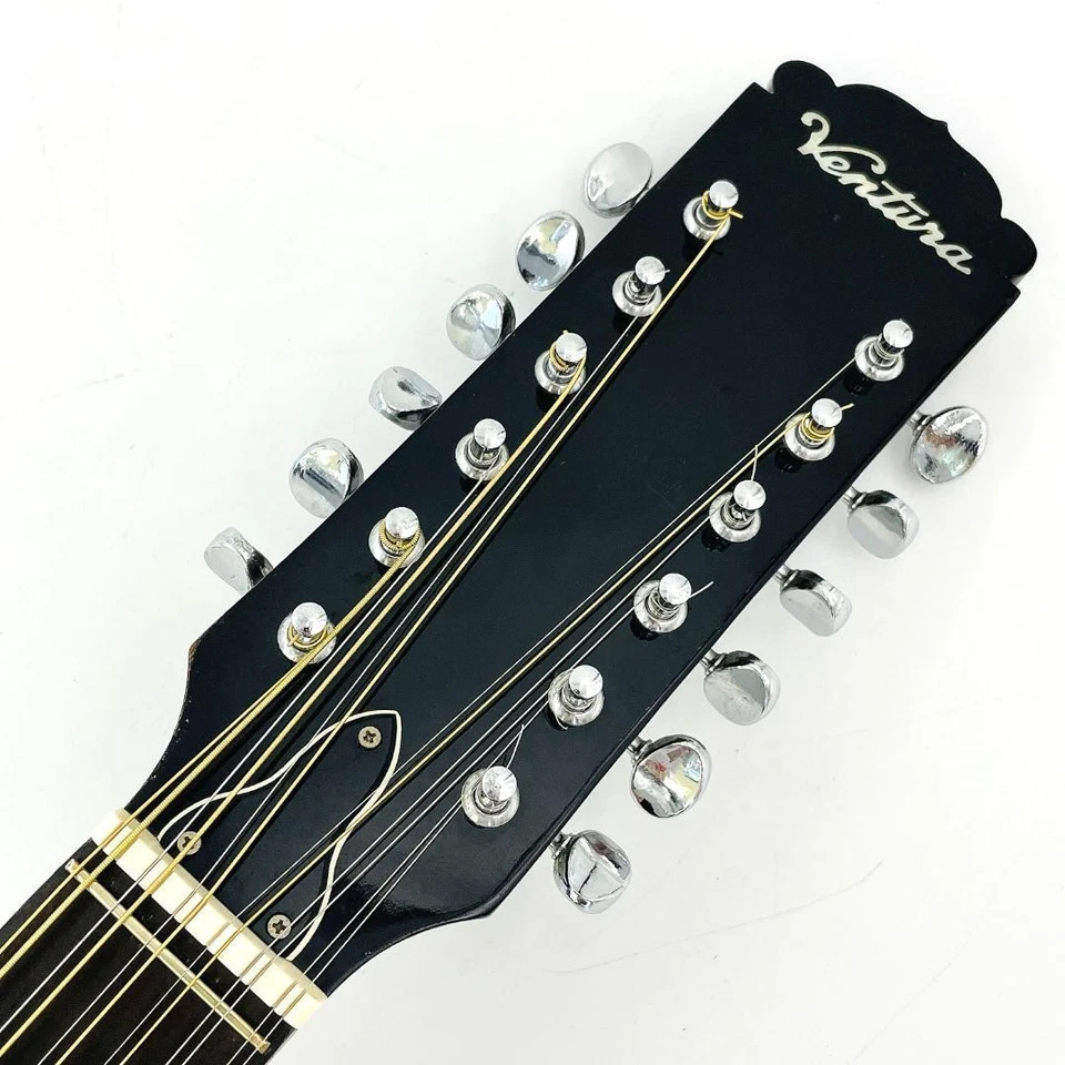 Guitarra Acústica Ventura Rose 12 Cuerdas De Colección Rara De JAPÓN Foto 3 de 4