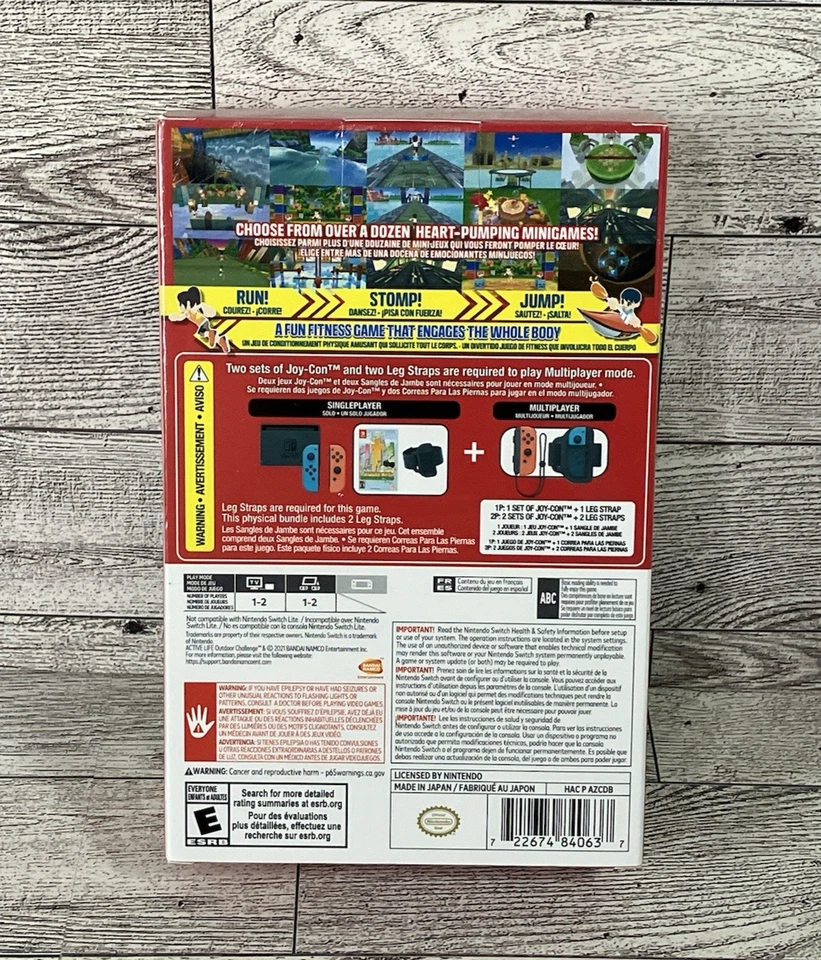 Active Life Outdoor Challenge Nintendo Switch Bundle w/ Leg Straps NEW & SEALED - Image 2 of 4