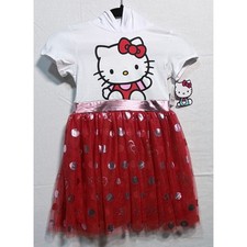 Hello Kitty by Sanrio Girls Tulle Dress   Size S 6/7 , NWT