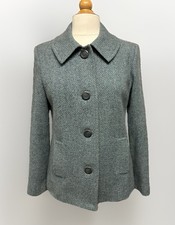 Women  s Pendleton Wool Jacket Size 12 Greyish Green 4-Button Vintage