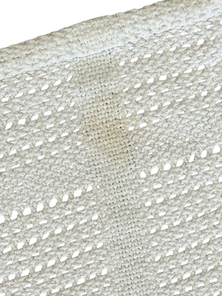 Mamas And Papas Unisex 100% Cotton White Knitted Baby Multi Purpose Blanket - Image 3 of 4