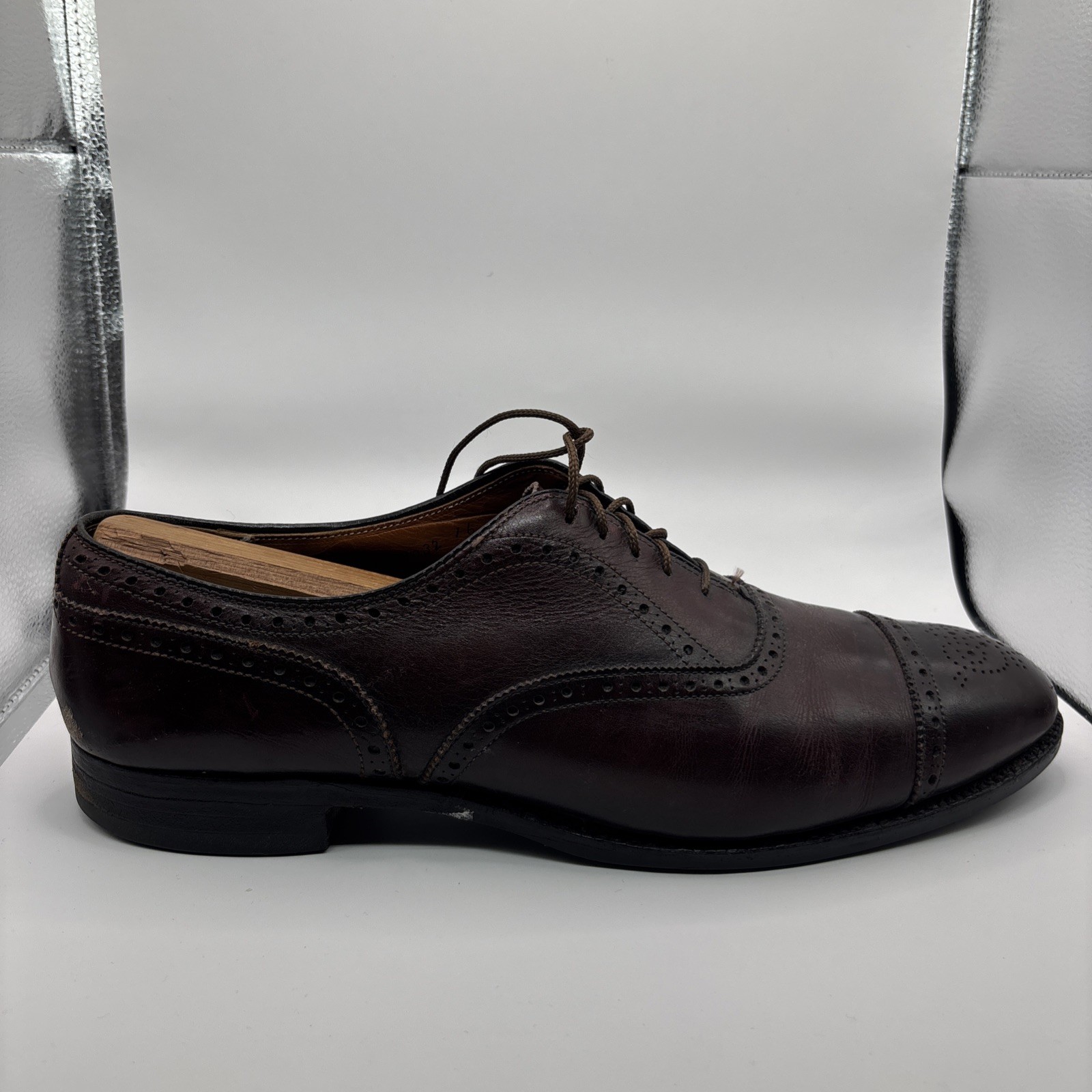Alden 908 Burgundy Calfskin Medallion Tip Bal