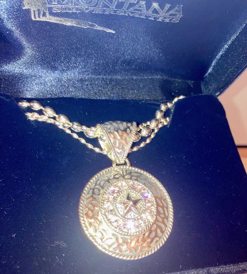 Montana Silversmiths Star Medallion NC-Round Concho Necklace - Sterling Silver - Image 4 of 4