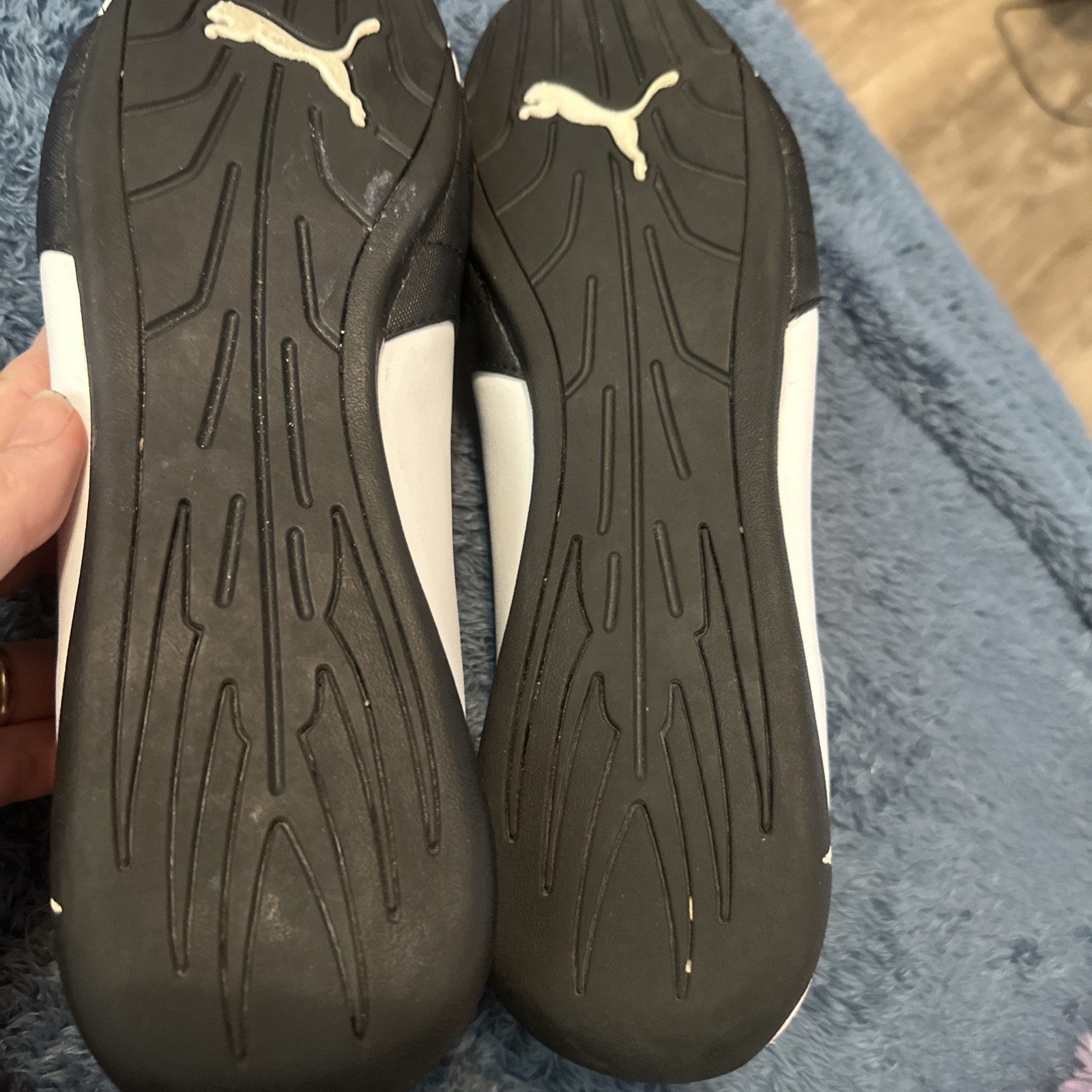 Puma Speed Cat VINTAGE 10.5 White & Black Leather Driving Shoes Men's Lifestyle thumbnail 6