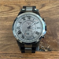 Fossil Q Grant Hybrid Smartwatch Black/Gray Stainless Steel 44mm