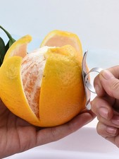 1x Stainless Steel Orange Peeler Simple Vegetable Peeler For Fruit And Vegetable