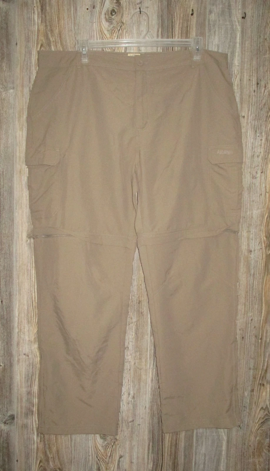 RedHead Mens Beige Zip Off Cargo Pants Convertible 44x32 Hiking Msre 43.5x31