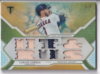 Carlos Correa - /9 Gold RELIC - 2018 Topps Triple Threads