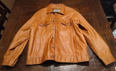 Vintage M Julian Wilson Leathers 100% Leather Button Up Large 