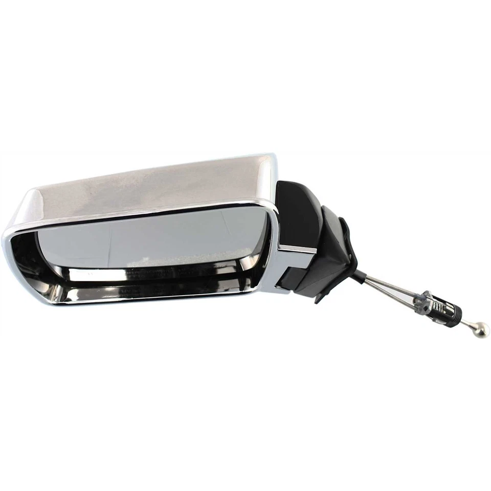 Espejo retrovisor remoto manual para Jeep Cherokee 1984-1996 lado del conductor cromo base negra Foto 4 de 4