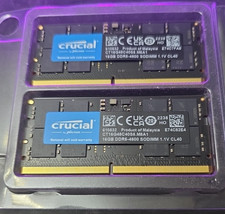 Crucial 32GB Kit 2 x 16GB DDR5-4800 SODIMM Laptop RAM MEMORY CT16G48C40S5.M8A1