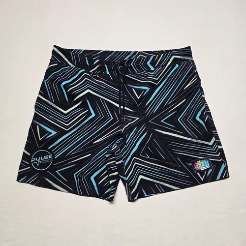 Slunks Men Swim Trunks Size Medium Black Lined Volleyball Shorts Above ...