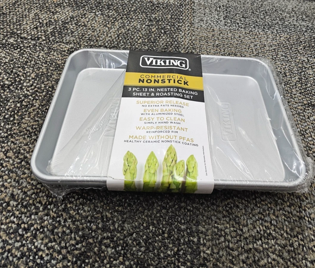 Viking 3-Piece Premium Nonstick Ceramic Baking Sheet Pan Heavy Gauge Aluminized
Opens in a new windo