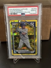 2024 Bowman Sapphire 1st Agustin Ramirez #BCP-85 Yellow /75 (RC)