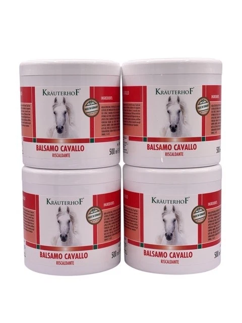 Gel balsamo cavallo rosso Krauterhof 4 pezzi x 500 ml forte + crema omaggio