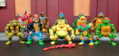 Vintage TMNT 10 Figure Lot Playmates Punker Don Tokka Raph Tattoo Complete 1990s