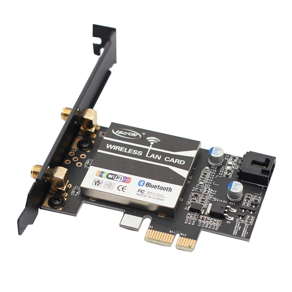 Atheros QCA61x4A QCNFA344A Dual Band AC WiFi BT 4.0 PCI E 1X Desktop Adapter - Image 4 of 4