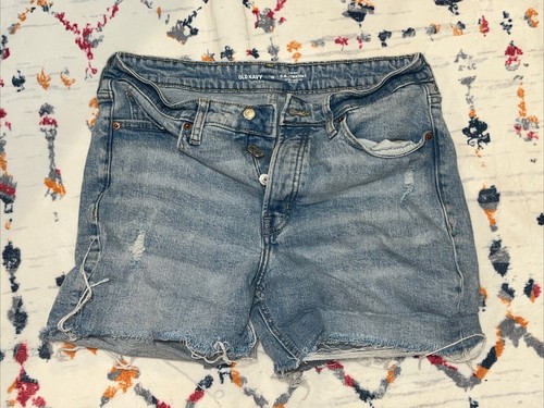 Old Navy Women’s Jean Shorts O.G. Straight High Rise Size 10 Light Blue