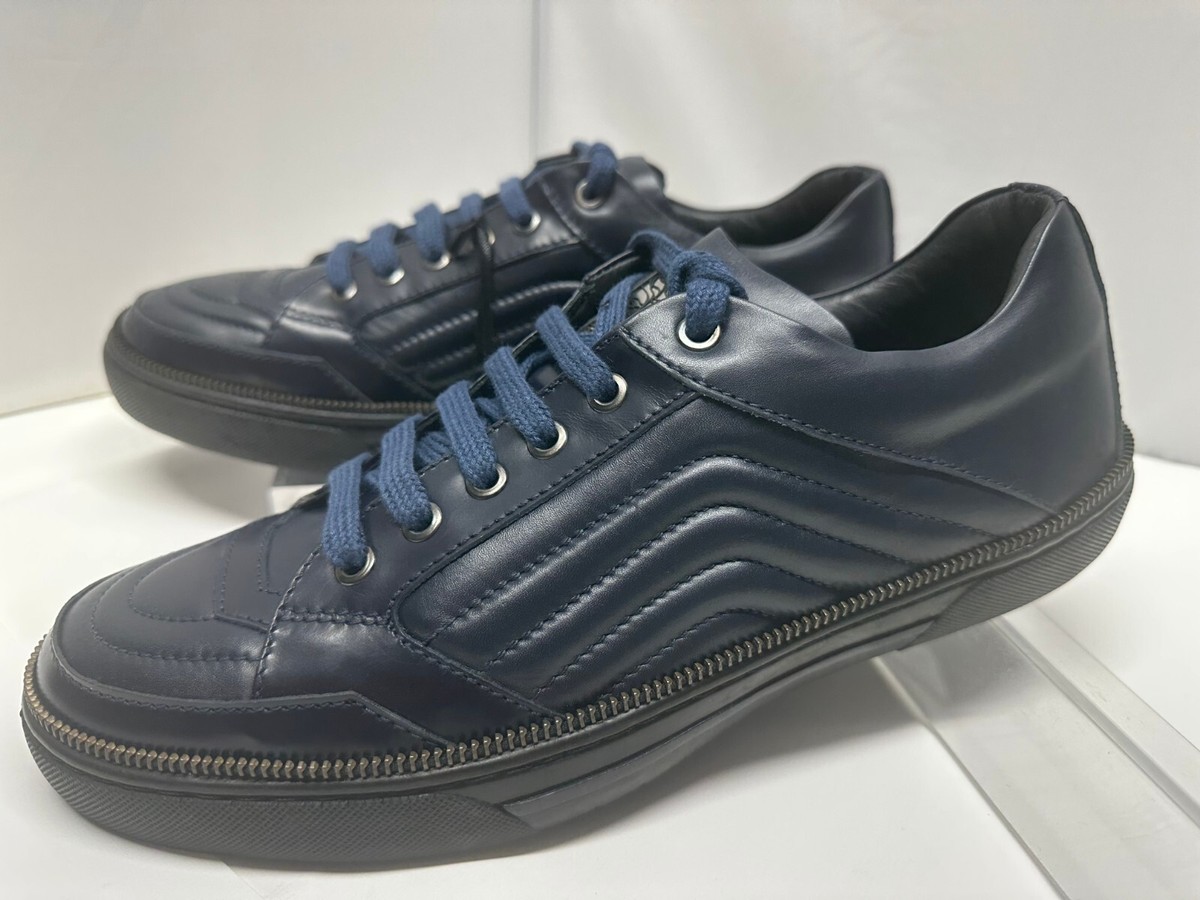 New Versace Men's Tennis Shoes Size 43 Low Top Sneakers Blue