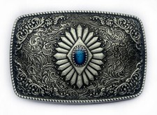 Retro Western Belt Buckle for Men  Women Cowboy Rodeo Wear, Fit 1.5" Belts