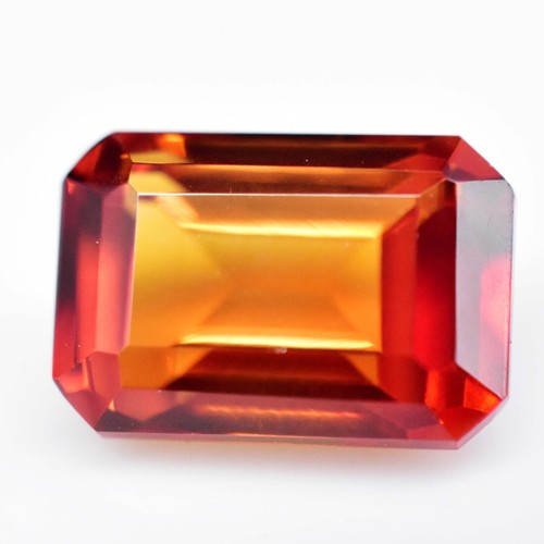 Saphir Orange Naturel Taillé Carré - 9 Carats - Certifié - Vrac - NEUF Sans Emballage