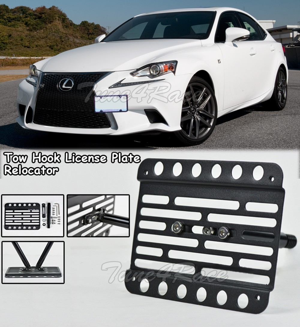 For 14-up Lexus IS250 350 Front Tow Hook License Plate Relocated