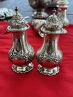 2 RARE REED & BARTON FRANCIS I STERLING SILVER EXTRA LARGER SALT & PEPPERS