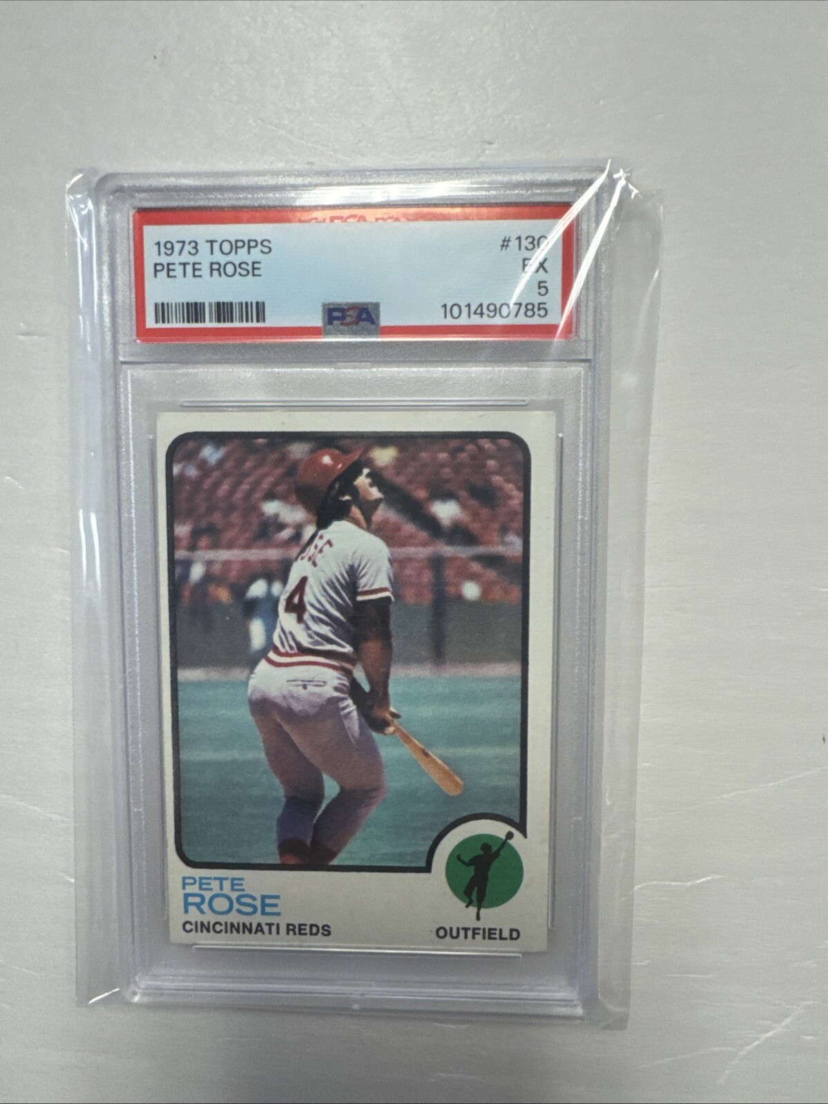1973 Topps Card #130 Pete Rose PSA 5 Cincinnati Reds