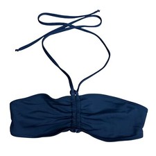 Rachel Pally Halter Bikini Swim Top Size S Solid Black NEW
