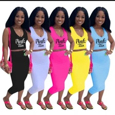 Two piece Pink Skirt and top