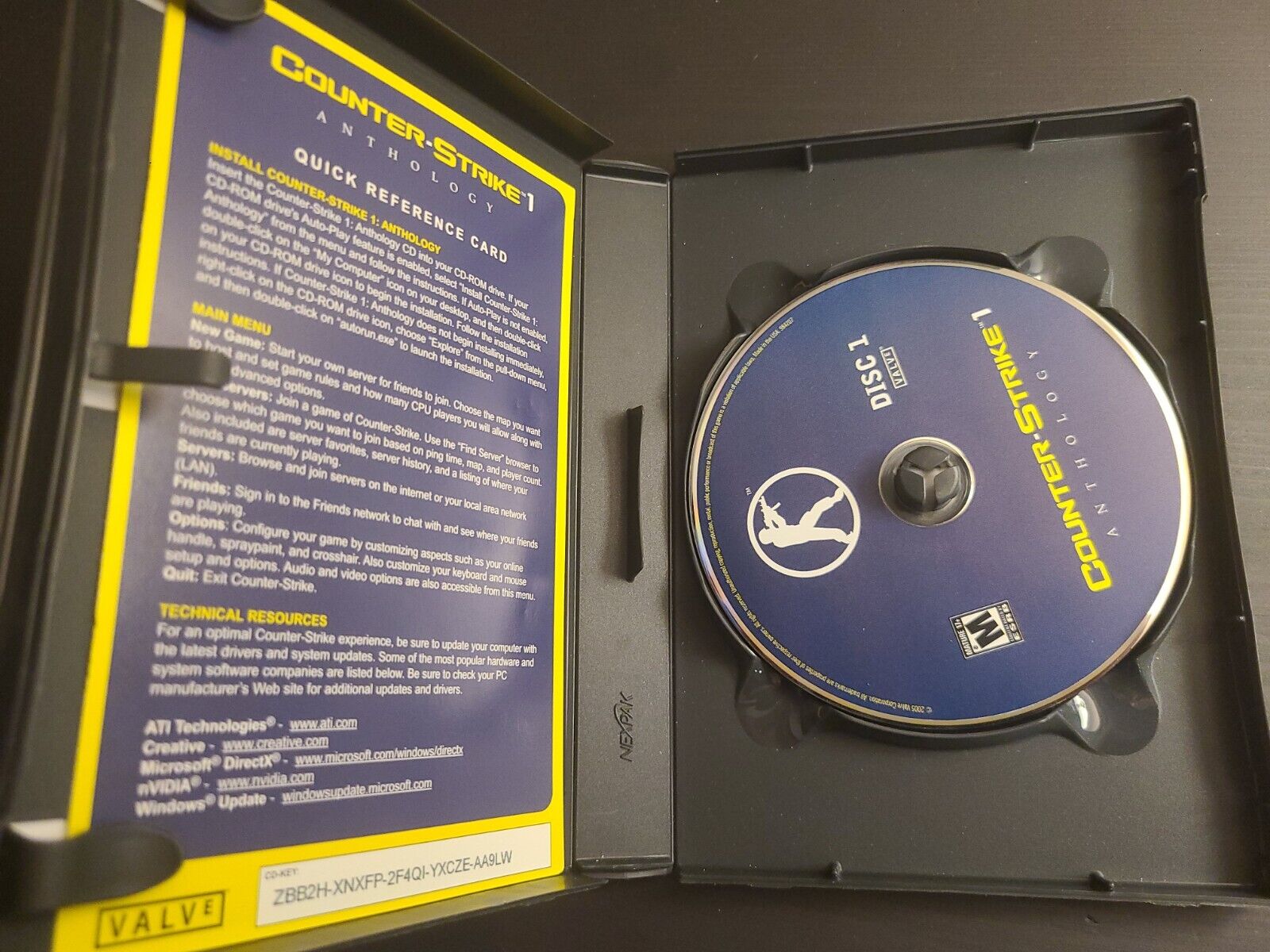 Counter-Strike 1 Anthology DVD rom (PC, 2005) complete