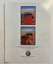 1990 Alfa Romeo Spider Luxury Red Coupe Desert Vintage Print Advertisement