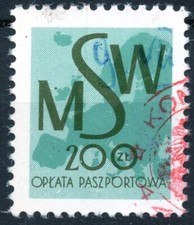 Poland -  MSW , Passport Fee Revenue (Ministry of the Interior) 200 zl. - Stamp