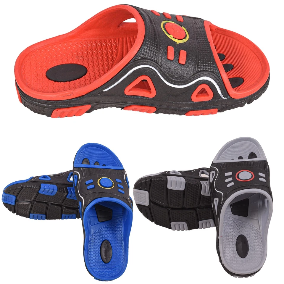 A2Z 4 KIDS Kinder Jungen Sommer Pool Sliders Soft Slide Sandalen Schwimmschuh Open Toe Hausschuhe