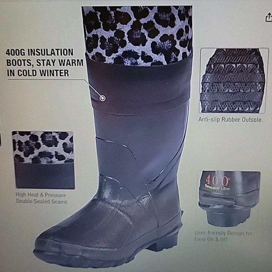 HISEA Women Neoprene Chest Waders 400G Insulated Bootfoot Fish Hunt LEOPARD NEW - Image 4 of 4