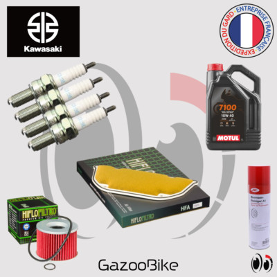 Premium Wartungskit KAWASAKI ZX-10 1000 Tomcat von 1988 bis 1990 Öl MOTUL 7100