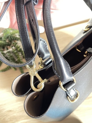 Ralph Lauren Black Handbag 100% Leather Medium Size - Bild 5 von 9